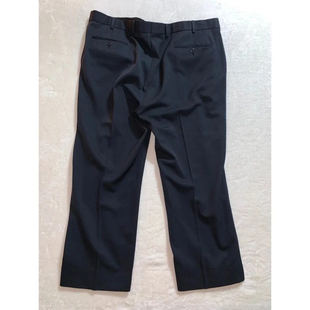 Brooks Brothers Madison Mens‎ Black Wool Blend Dress Pants W44 L32 Classic